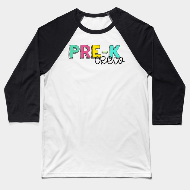 Pre-K Crew Baseball T-Shirt by Debb Creations 